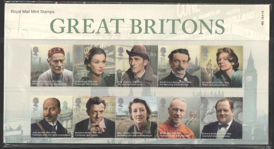 (image for) 2013 Great Britons Royal Mail Presentation Pack 483
